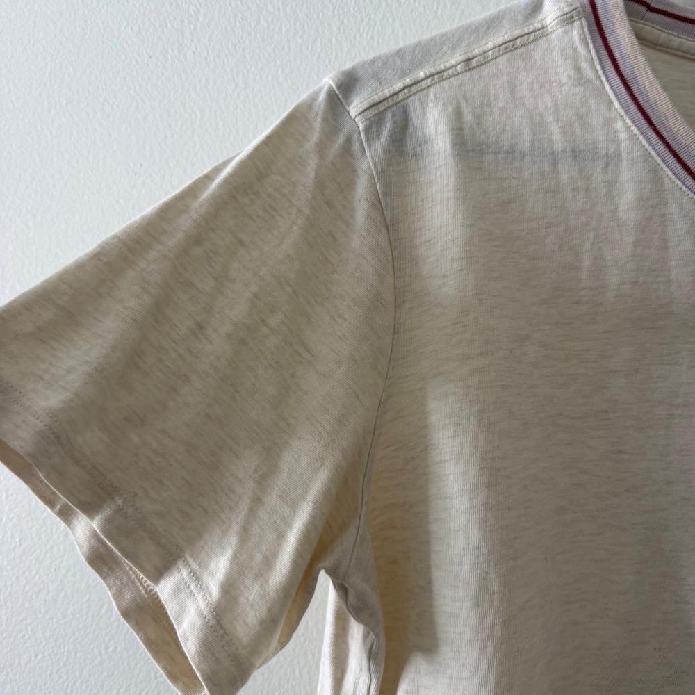 Stance Butter Blend womens Medium Cream Hula Girl Embroidered Pocket T-Shirt - Picture 5 of 9